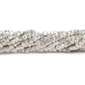 2mm Brushed Faceted Nugget Beads 8 inch 84 pieces