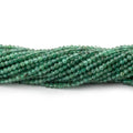 2mm Emerald Micro Faceted Rondelles 12.5 inch 168 Beads