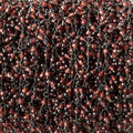 2mm Garnet microfaceted round Black Gold Dangling Chain by the foot