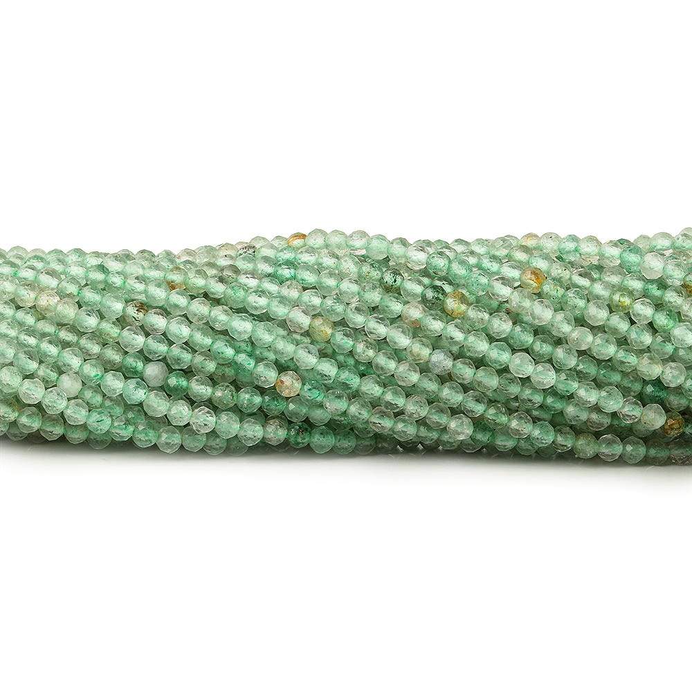 2mm Green Aventurine microfaceted round beads 13 inch 170 pieces
