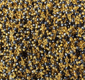 2mm Hematite micro faceted round Gold Dangling Chain by the foot