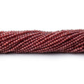 2mm Mozambique Garnet Micro Faceted Rounds 12.5 inch 200 Beads