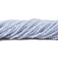 2mm Natural Blue Chalcedony micro-faceted rounds 13 inch 175 beads AAA