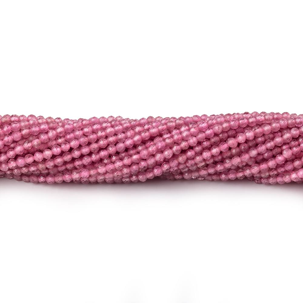 2mm Pink Tourmaline Micro Faceted Round Beads 12.5 inch 174 pieces