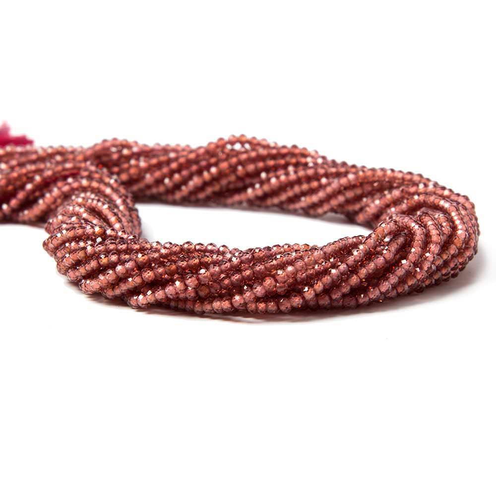 2mm Pyrope Garnet MicroFaceted Rondelle Beads 13 inch 209 pieces