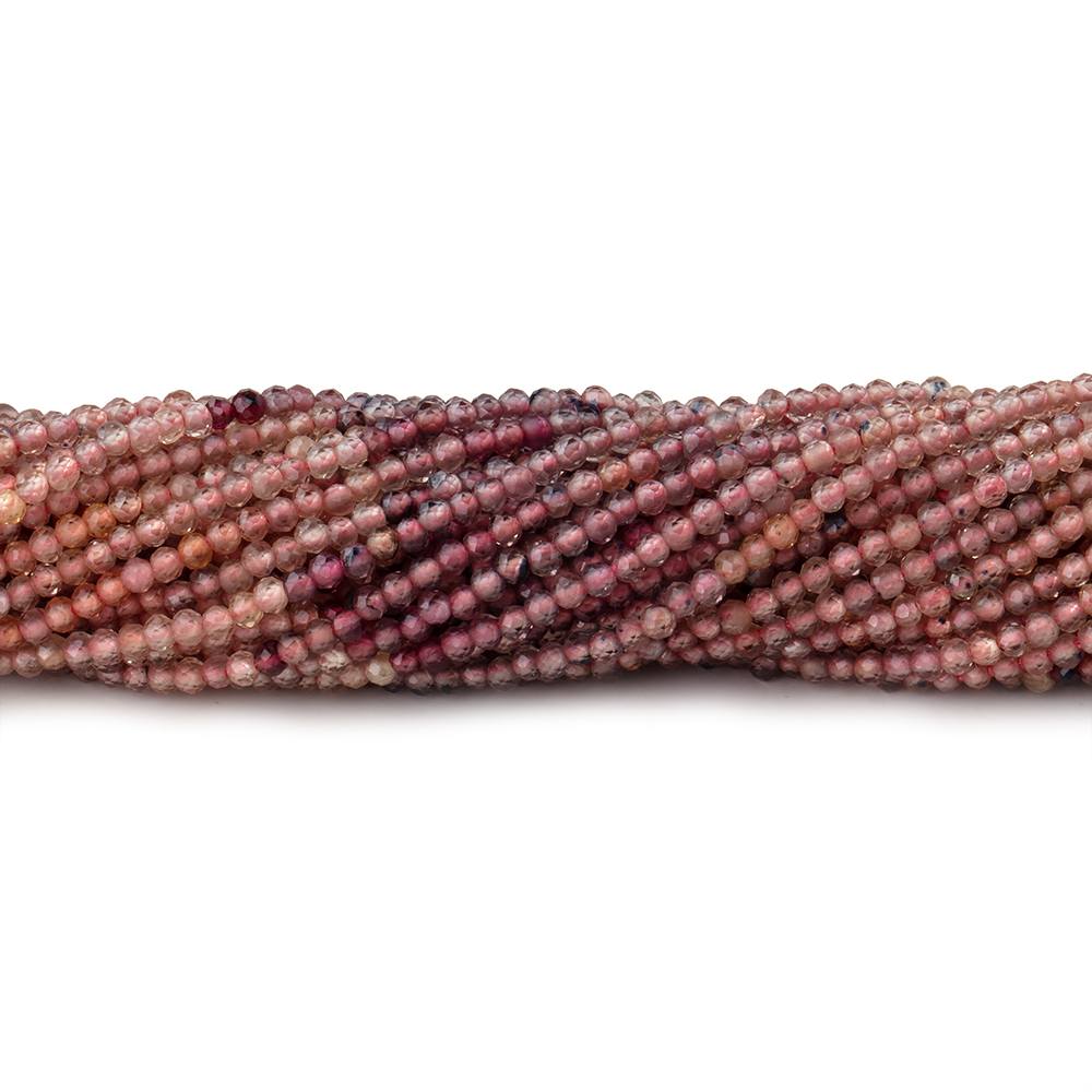 2mm Red Sapphire Micro Faceted Round Beads 12.5 inch 158 pieces
