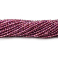 2mm Rhodolite Garnet Micro Faceted Rondelle Beads 13 inch 188 pieces