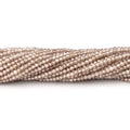 2mm Rose' Champagne Zircon Micro Faceted Rondelles 14 inch 210 Beads AAA
