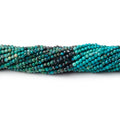 2mm Shaded Chrysocolla Micro Faceted Round Beads 12.5 inch 180 pieces