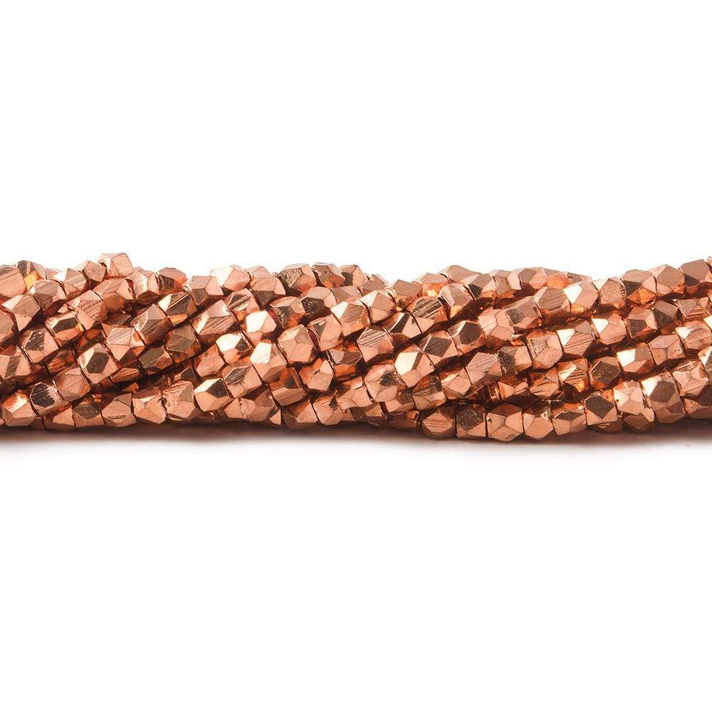 2mm Shiny Faceted Nugget Beads 8 inch 90 pieces