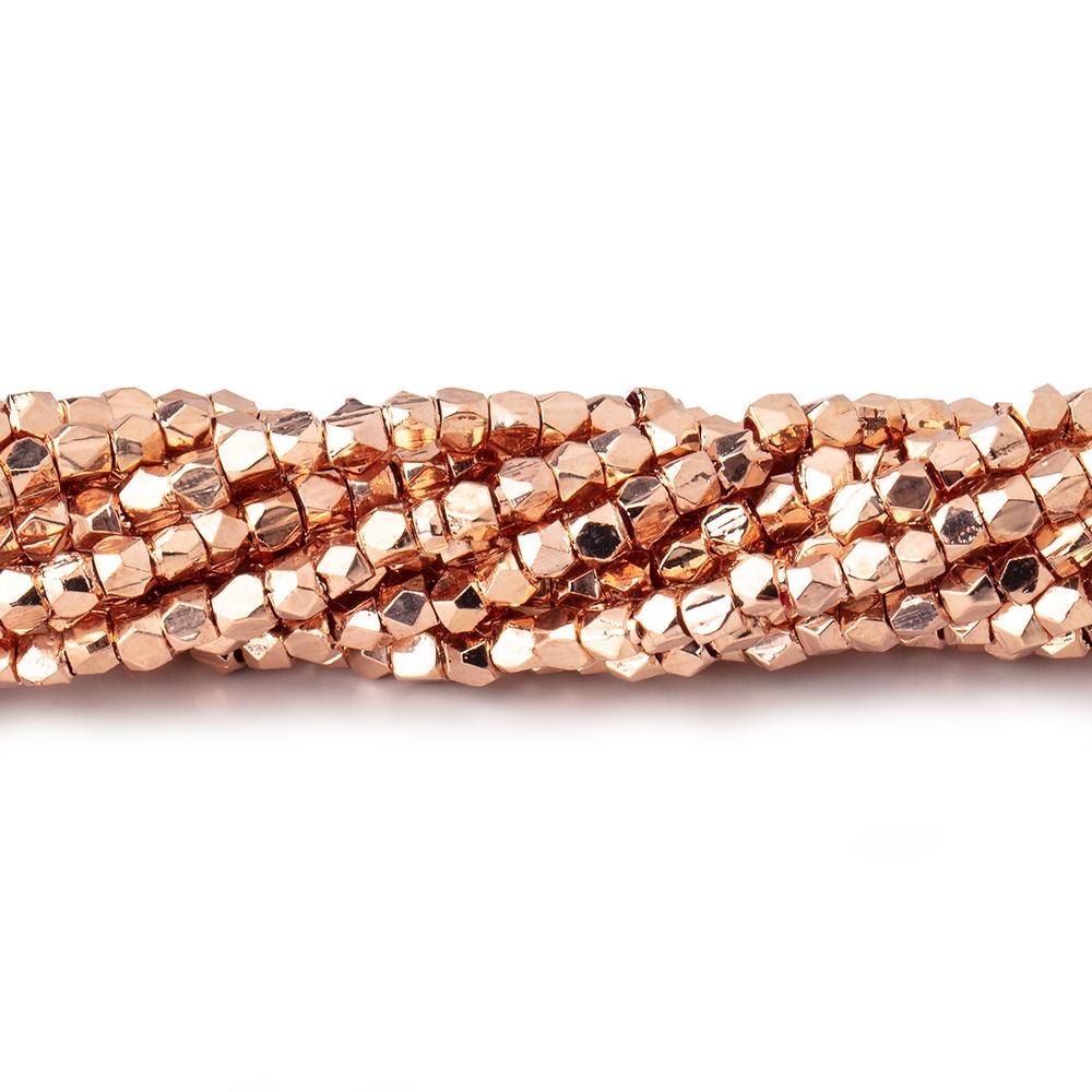 2mm Shiny Faceted Nugget Beads 8 inch 90 pieces
