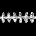 3-13.5mm Crystal Quartz German Faceted Rondelle Beads 16 inch 127 pieces AAA