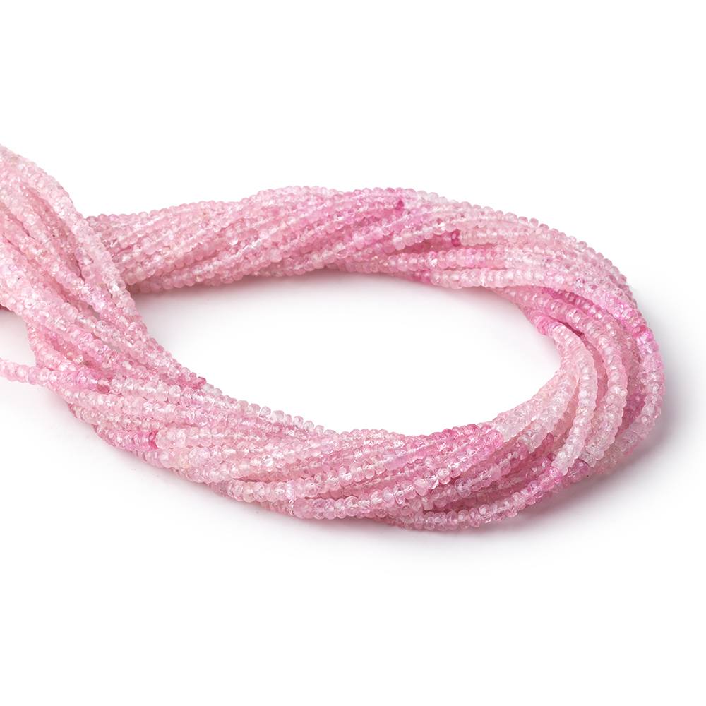 3-3.5mm Pink Burmese Tourmaline Faceted Rondelle Beads 16 inch 200 pieces AAA