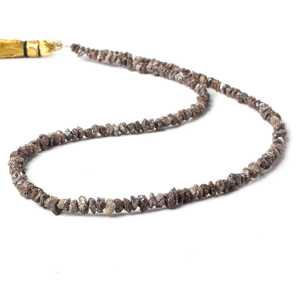 3-4mm Chocolate Brown Diamond crystal nugget beads 15 inch 215 pieces