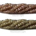 3-4mm Color Change Garnet faceted rondelles 18 inch  AA