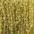 3-4mm Idocrase Gold plated Chain by the foot