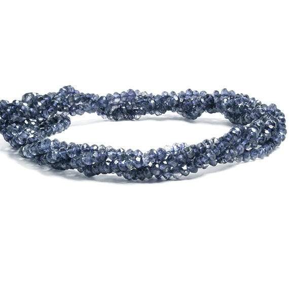 3-4mm Iolite Faceted Rondellle 14 inch 145 pcs