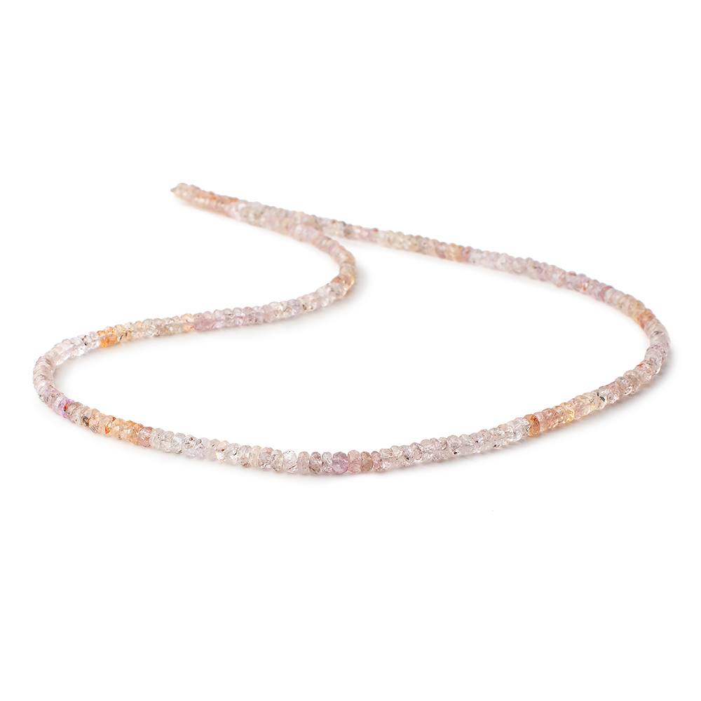 3-4mm Multi Color Topaz faceted rondelle beads 18 inch 200 pieces A grade