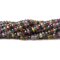 3-4mm Ruby & Fancy Sapphire faceted rondelles 16 inch 170 pieces
