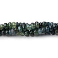 3-5.5mm Blue & Green Sapphire Plain Rondelle Beads 16 inch 172 pieces