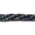 4-5mm Ethiopian Wollo Black Opal Faceted Heishi Beads 16 inch 270 pieces AA