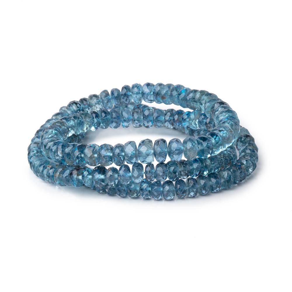 3-5mm Santa Maria Aquamarine Faceted Rondelles 16 inch 163 Beads AA