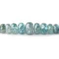 3-6.5mm Shaded Blue Zircon Faceted Rondelle Beads 18 inch 185 pieces