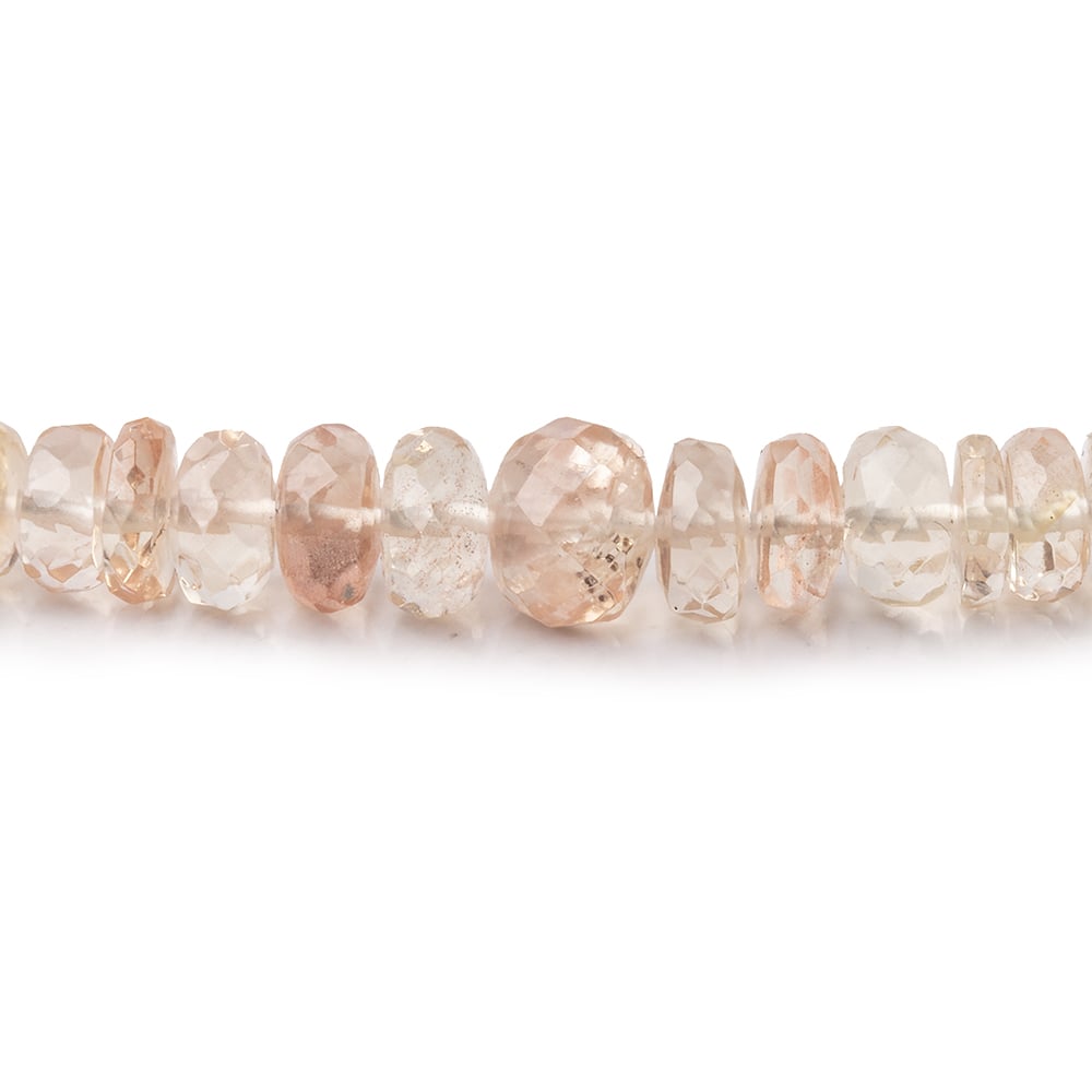 3-6mm Oregon Sunstone Faceted Rondelle Beads 16 inch 163 pieces AAA