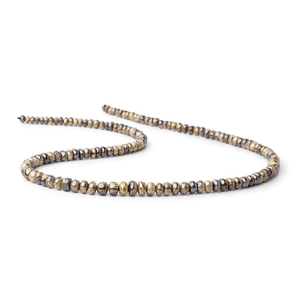 3-6mm Schalenblende Plain Rondelle Beads 18 inch 139 pieces