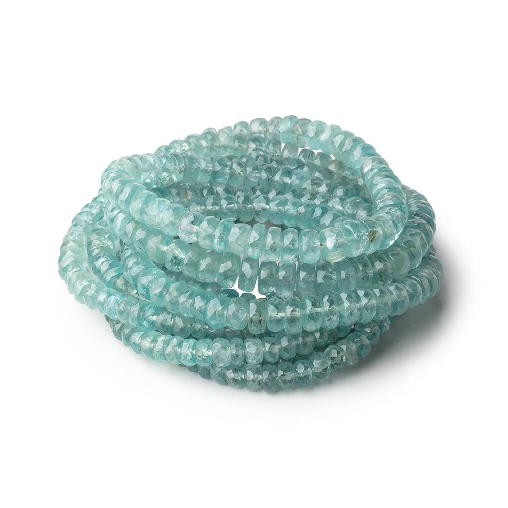 3-6mm Teal Green Kyanite Faceted Rondelle Beads 16 inch 151 pieces
