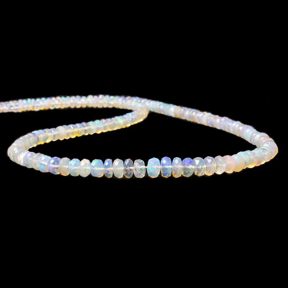 3 - 7mm Golden Ethiopian Opal Faceted Rondelle Beads 162 pieces AA Grade