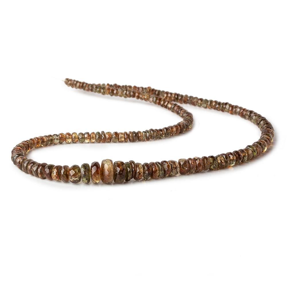 3-8mm Andalusite faceted rondelle Beads 16 inch 170 pieces