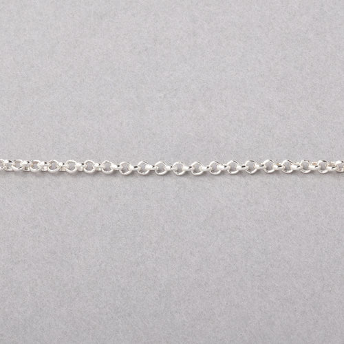 3 Feet - 1.8mm Silver plated Rolo Link Chain