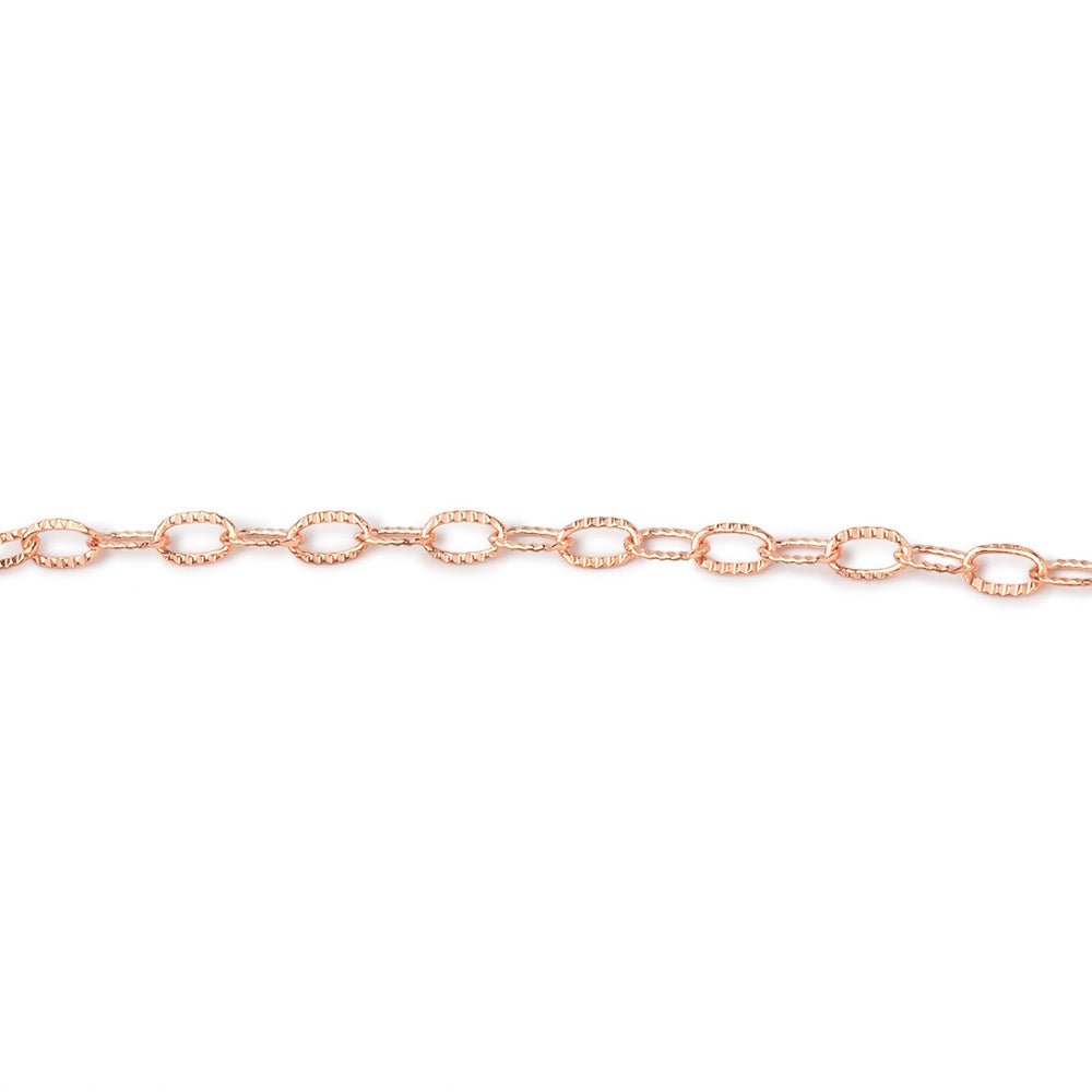 3 Feet - 2x4mm Elongated Corrugated Oval Link Chain