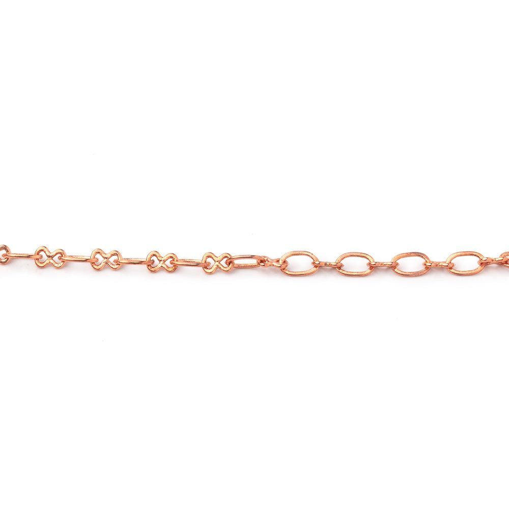 3 Feet - 3mm Oval & Bowtie Link Chain
