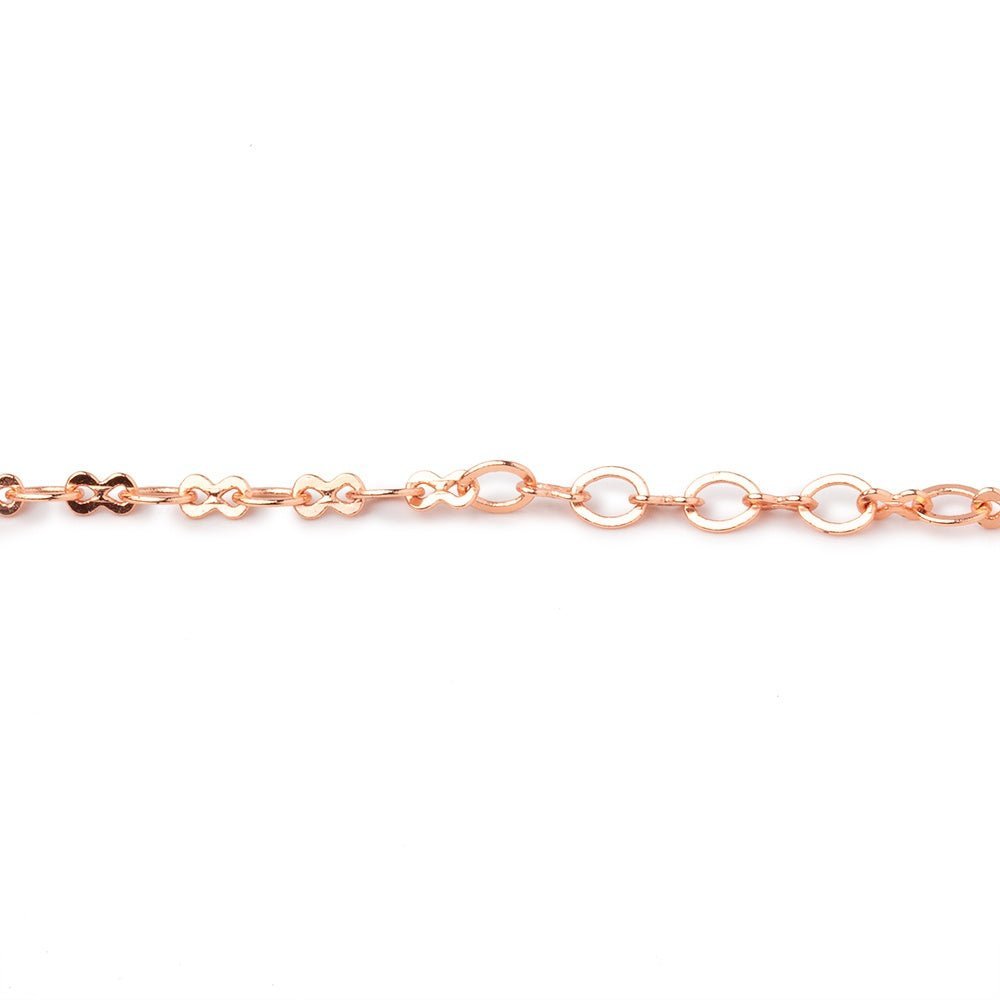 3 Feet - 3mm Rounded Oval & Bowtie Link Chain