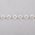 3 Feet - 4mm Flat Square Oval Link Chain