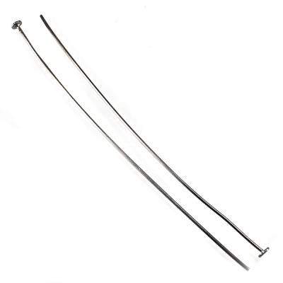 3" length Disc Headpin Black Gold plated .925 Silver, 22 Gauge Wire, 10 pieces per Bag