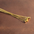 3" length Vermeil Disc Headpin, 26 Gauge Wire, 10 pieces per Bag