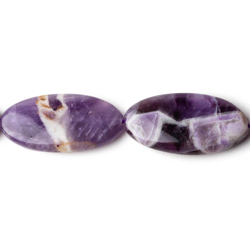 30x15x6mm Cape Amethyst straight drilled plain ovals 15 inch 13 beads