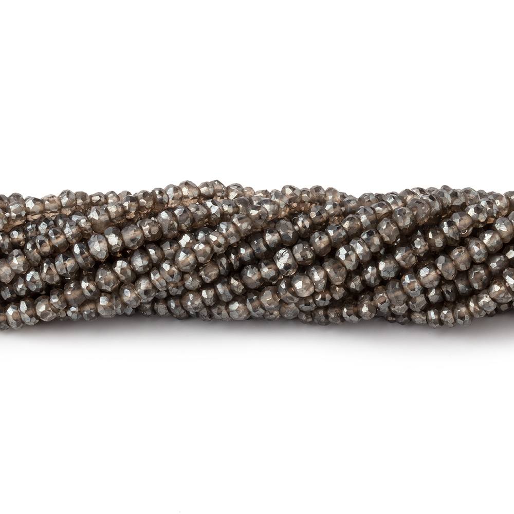 3.5mm Mystic Smoky Quartz Faceted Rondelle Beads 12.5 inch 130 pieces