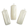 31x11mm Silver Bezel Soft White Moonstone Bar 1 ring pendant 1 piece