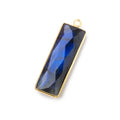 31x11mm Vermeil Bezel Labradorite Bar 1 ring pendant 1 piece