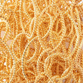 32x18mm & 19mm 22kt Gold Plated Twisted Satin Marquise & Round Link Chain
