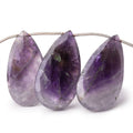 32x21-38x20mm Cape Amethyst Faceted Pear Beads 8 inch 10 pieces