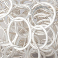 32x24mm and 21mm Silver plated Brushed Oval and Round Link Chain by the foot