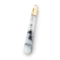 32x5-38x7mm Gold Leafed Dendritic Opal Pear Pendant 1 focal piece