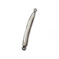 33-36x5mm Black Gold Bezeled Biwa Pearl Connector 1 piece