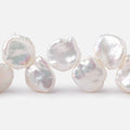 11x10-15x11mm Off White Top Drilled Keshi Freshwater Pearls 14.5 inch 42 Beads