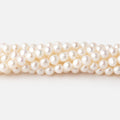 5mm Off White Side Drilled Off Round Freshwater Pearls 15.5 inch 85 Beads A